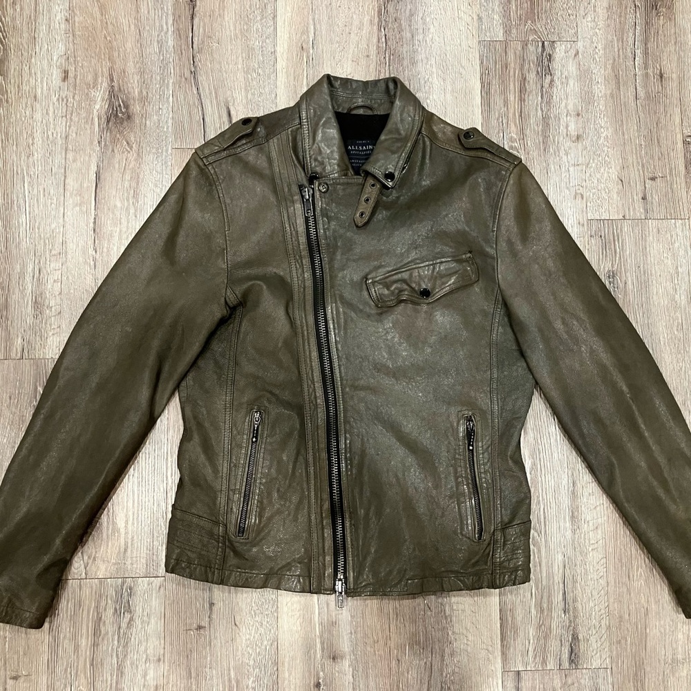 Allsaints Spitalfields Leather Biker Jacket